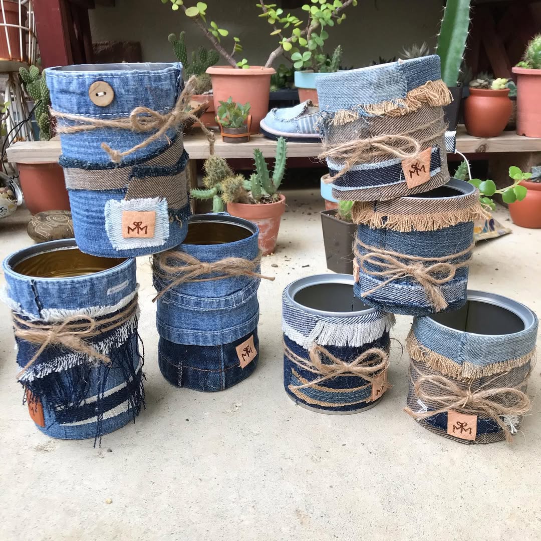 デニムリメイク缶