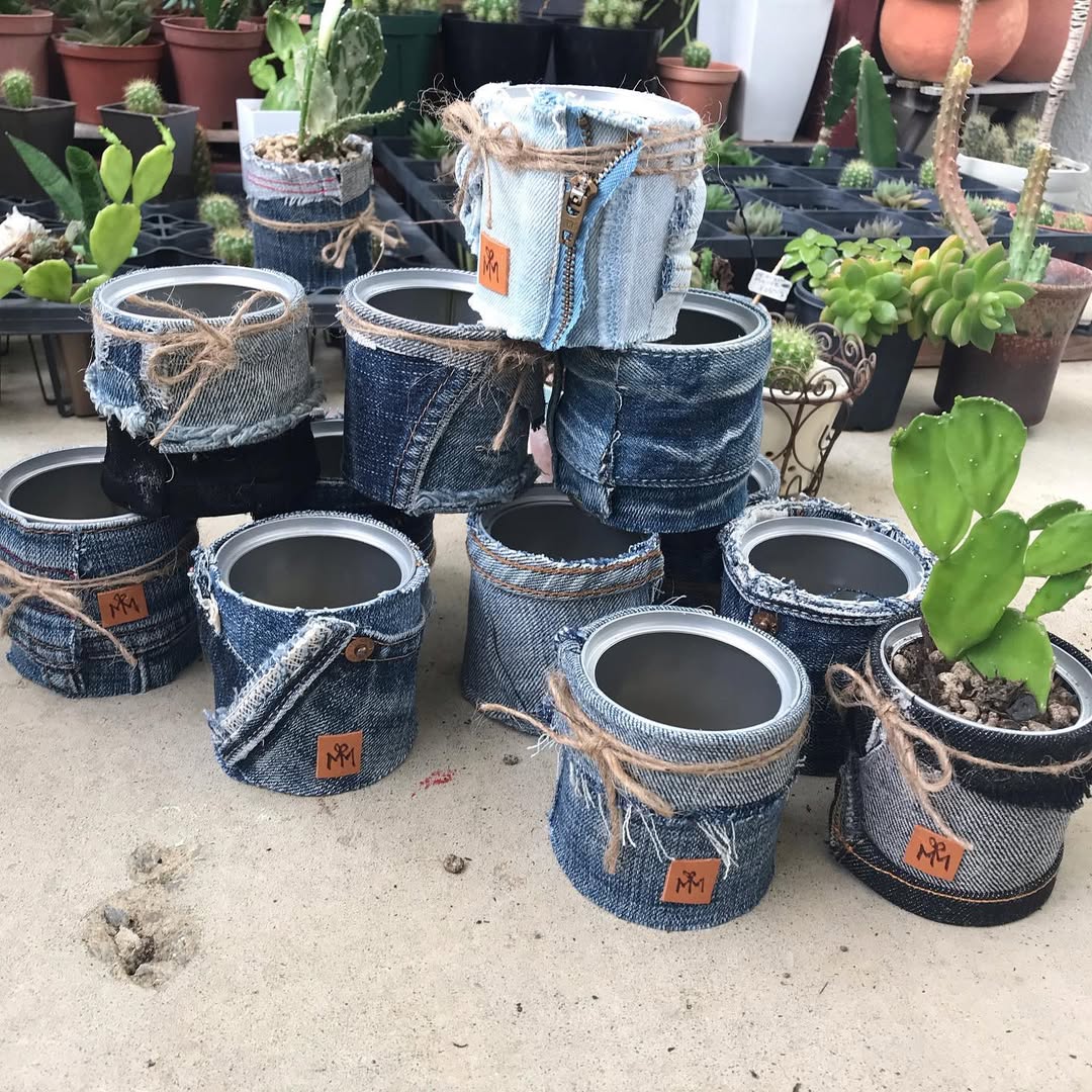 デニムリメイク缶