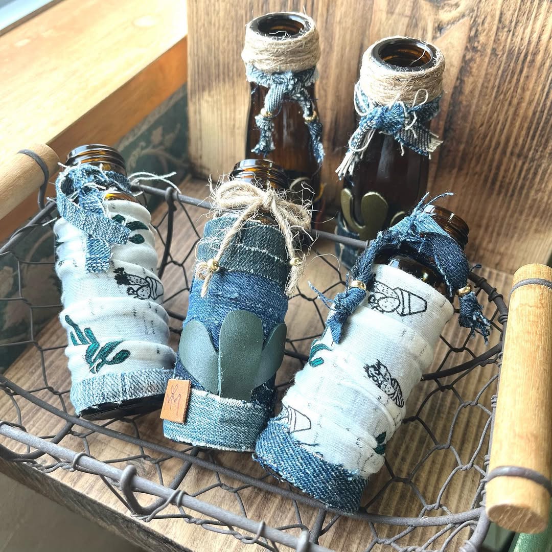 デニムリメイク瓶